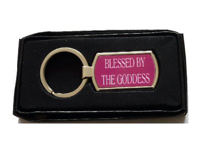 Metal Keyring - Blessed By The Goddess